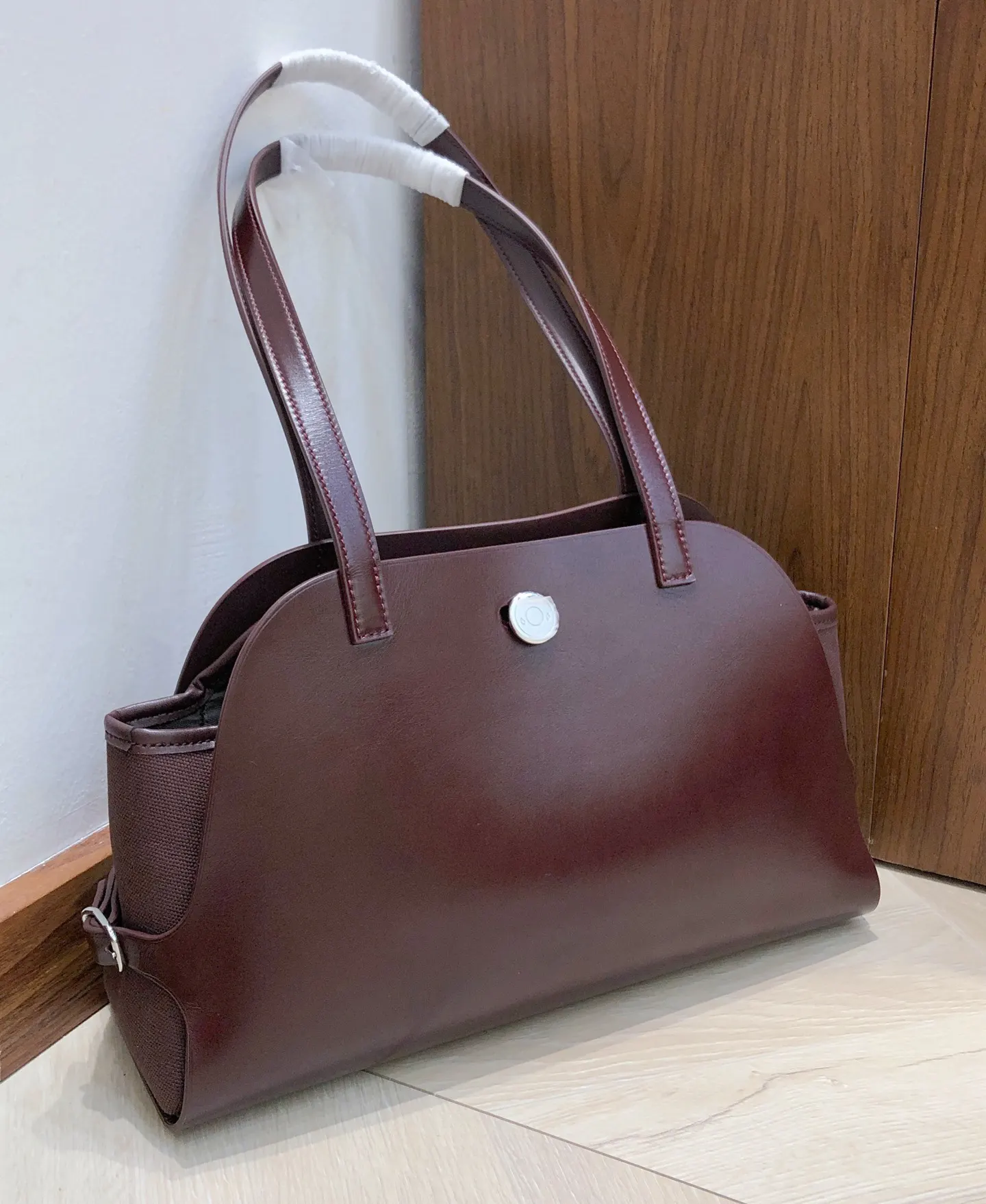 Hermes 帆布 Tablier Sellier马鞍皮 帆布银扣 腋下包 复古腋下背款