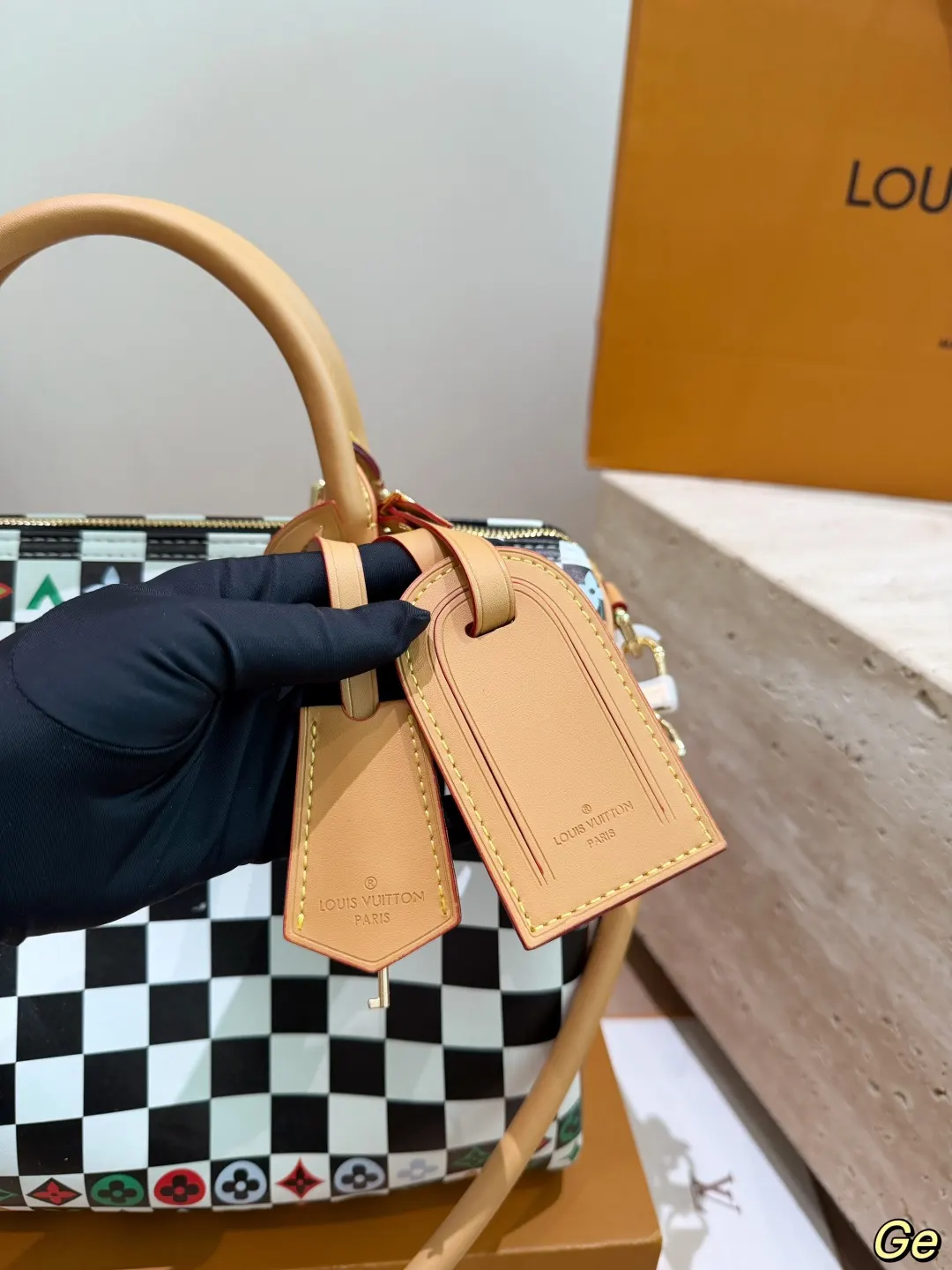Louis Vuitton Black White Tote Bag