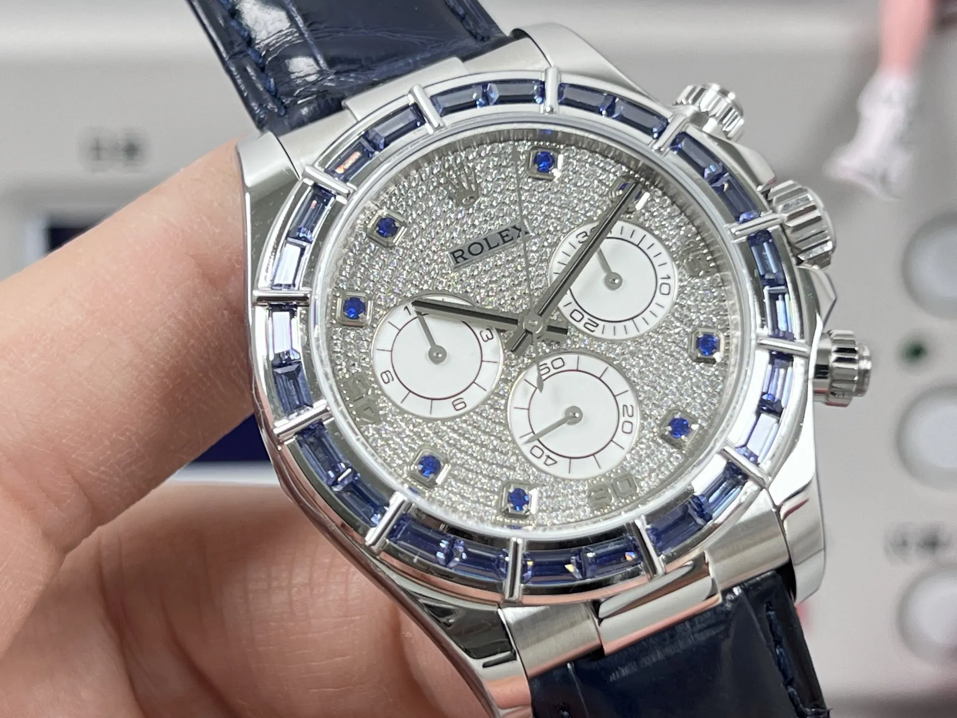 Rolex 鳄鱼皮 劳力士 蓝宝石迪通拿 改装案例 手表 经典腕表款