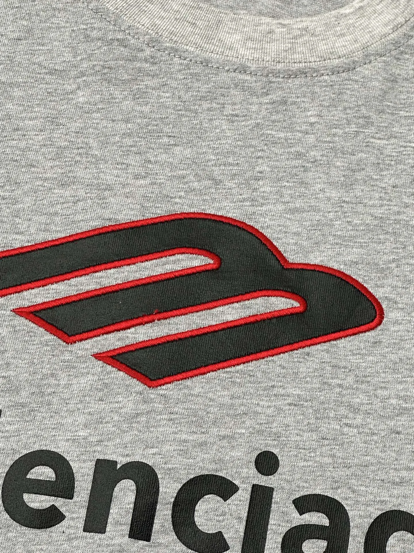 Balenciaga Black Cotton Logo Short Sleeve T-Shirt Street