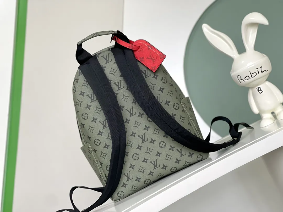 LV 綠色 帆布 雙肩包 实用雙肩款