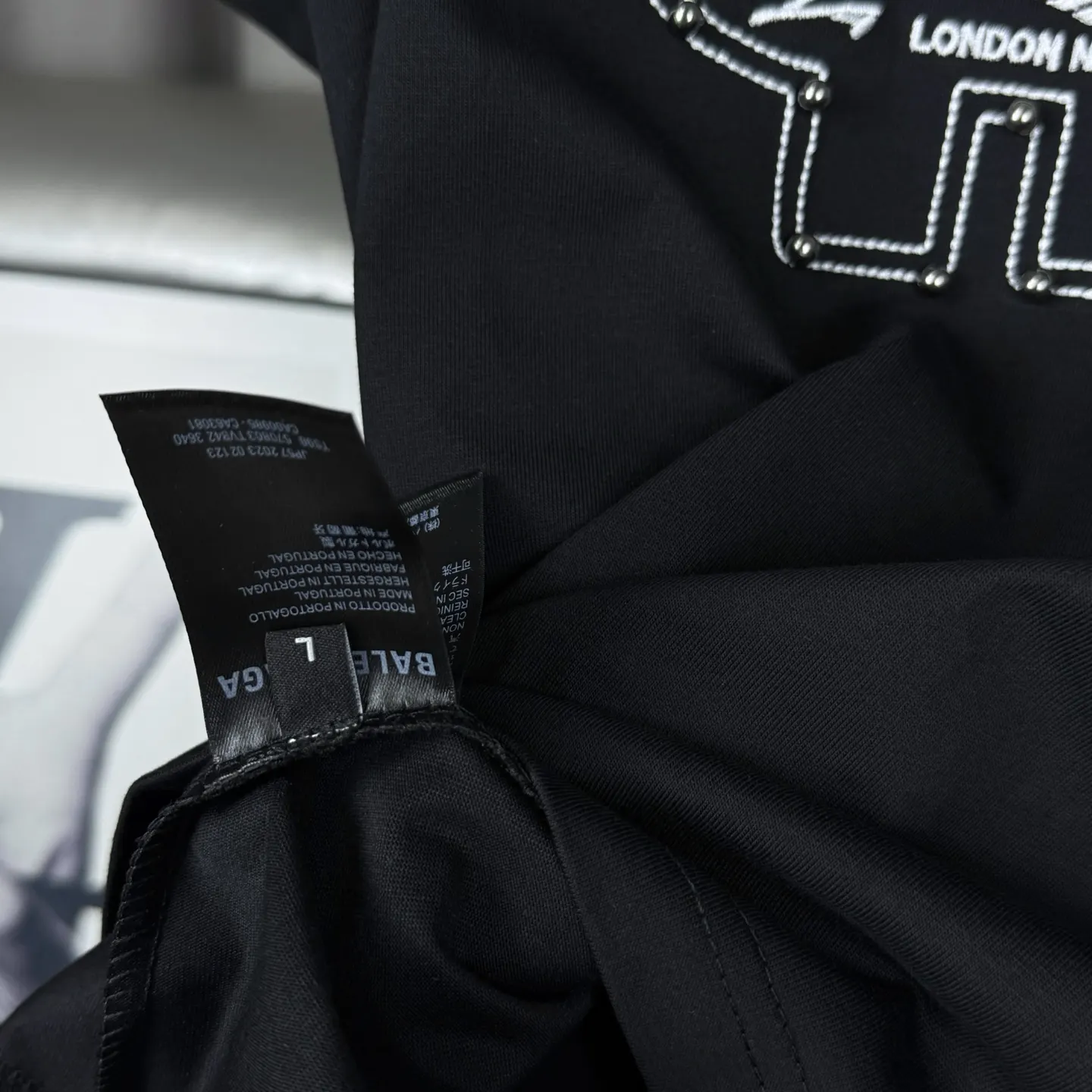 Balenciaga 黑色 純棉 Logo 短袖T恤