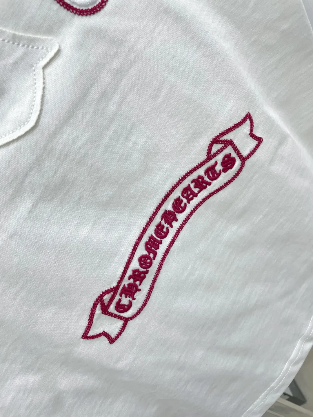 Chrome Hearts 26SS Letter Embroidery Short Sleeve T-Shirt Daily Versatile Style Image 10 Chrome Hearts 26SS Letter Embroidery Short Sleeve T-Shirt Daily Versatile Style Image 10