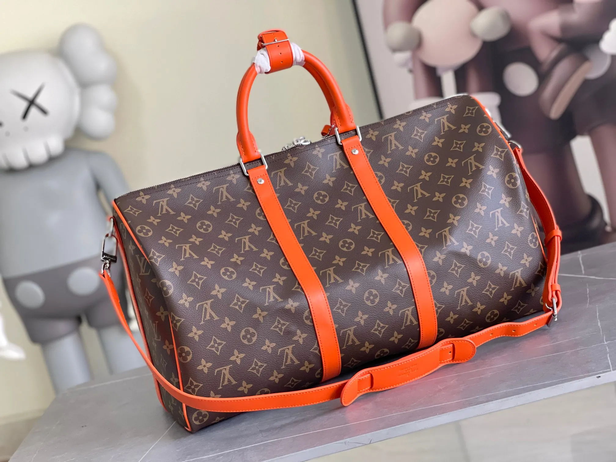 Keepall 金色 牛皮 旅行袋 大容量旅行款