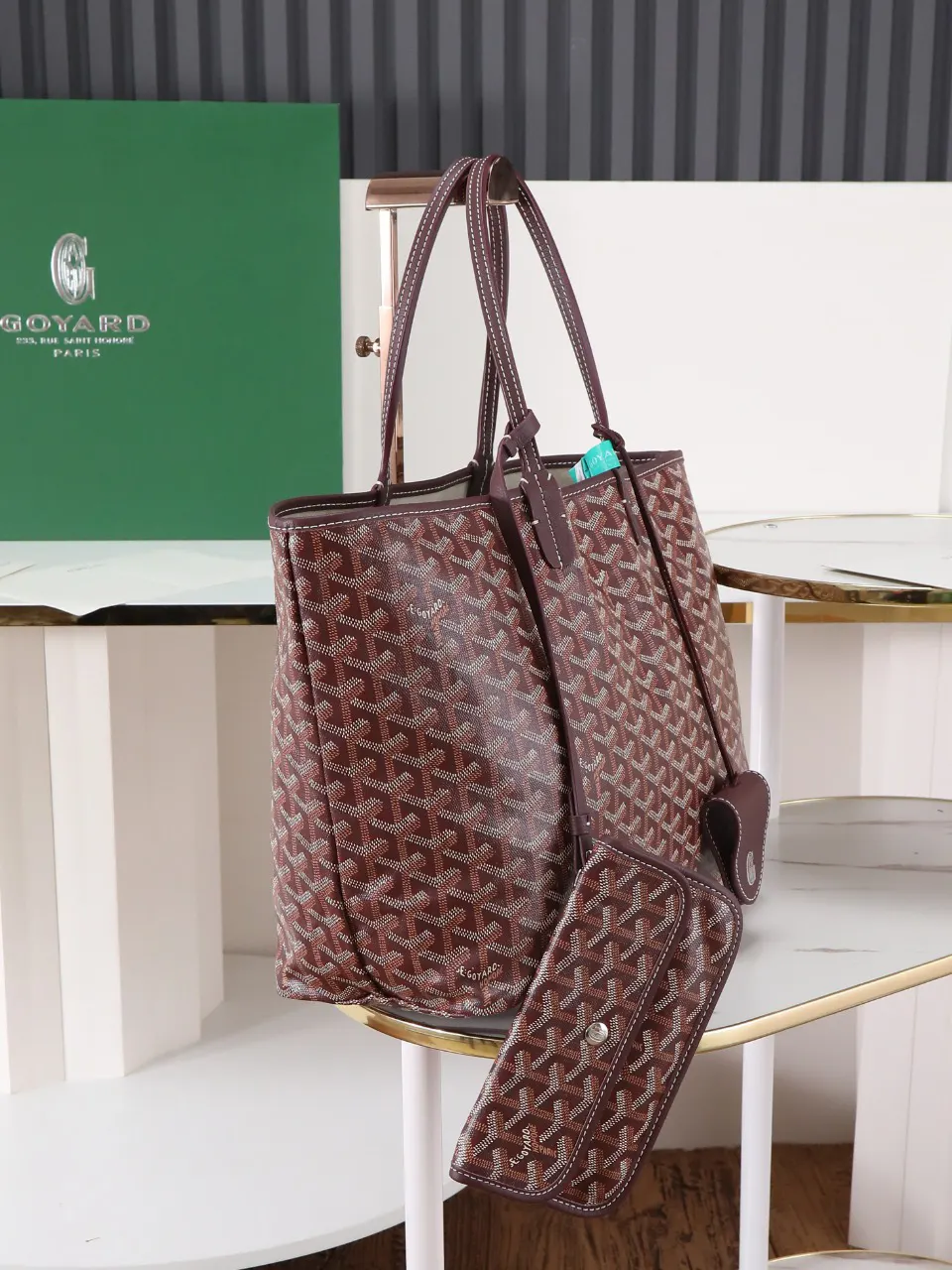 Goyard Hobo Shoulder Bag Vintage Canvas
