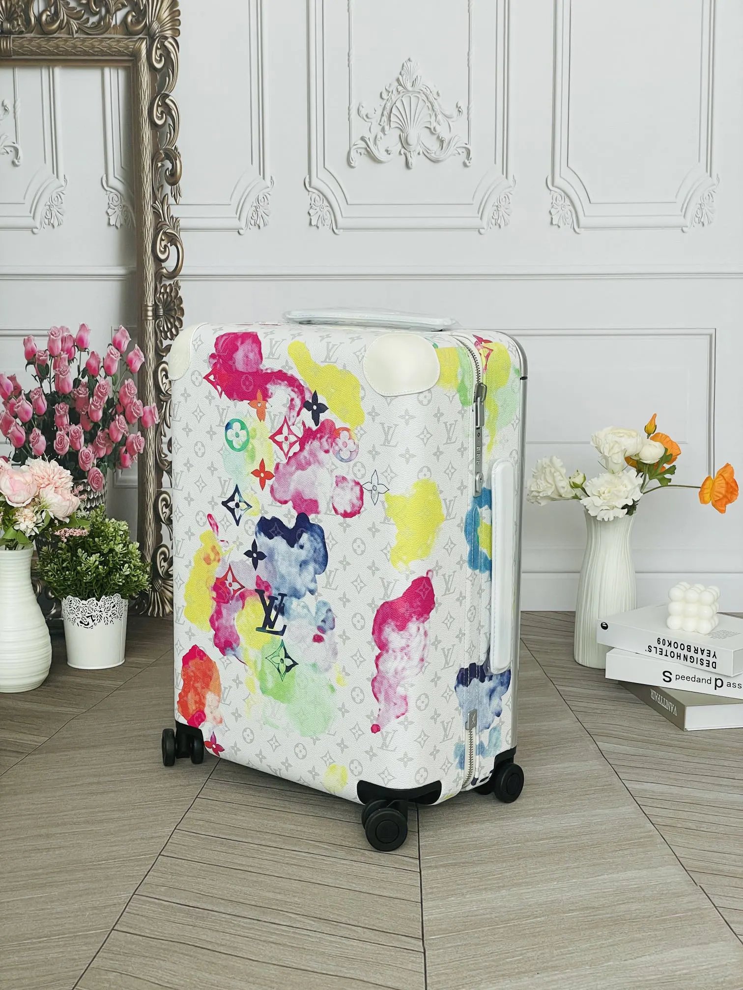 LV 老花 帆布 行李箱 旅行拉杆款 輕便出行款