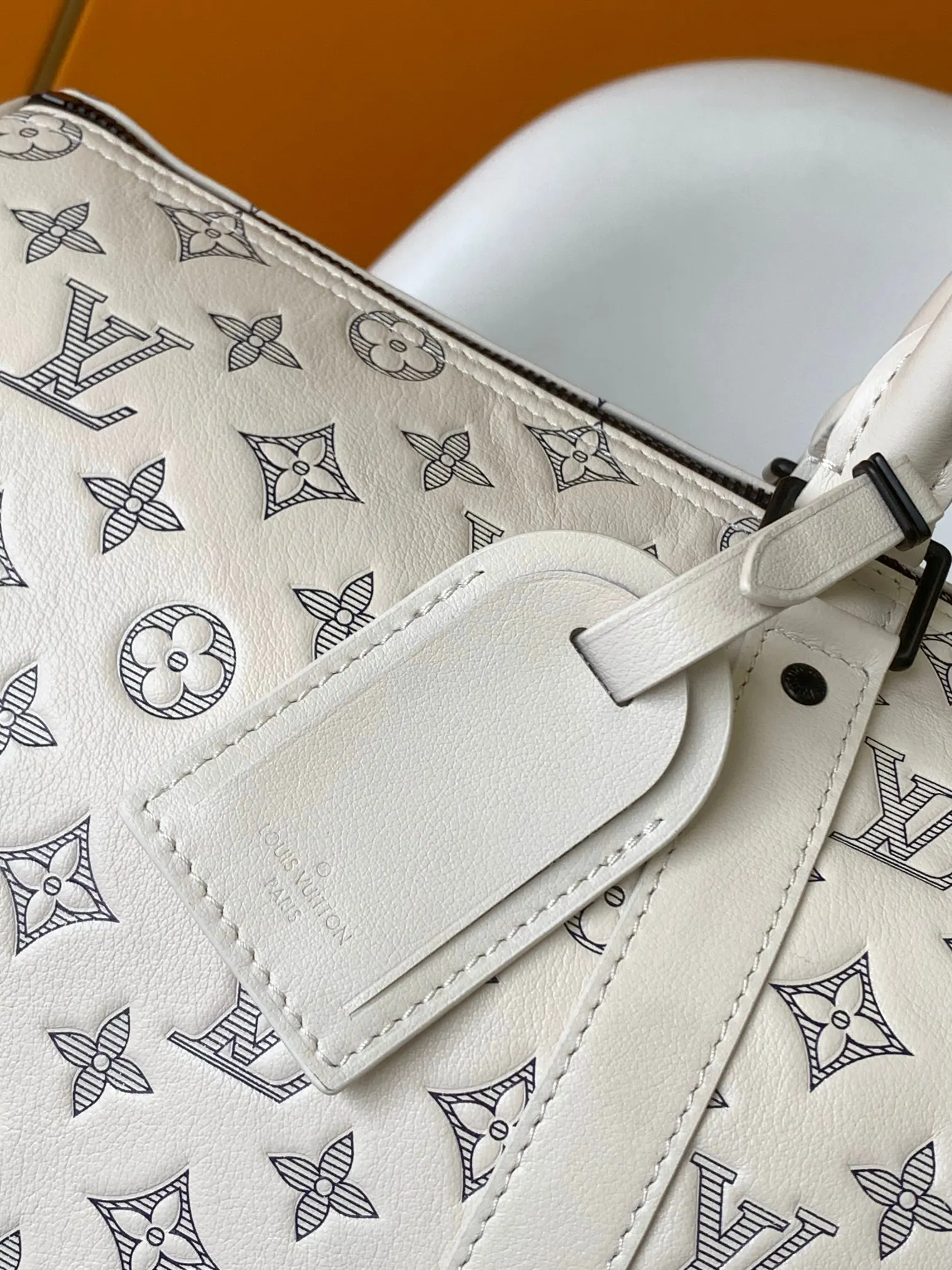 LV Keepall White And Blue Color Scheme Travel Bag Large Capacity Travel Model | ORBUYBAG High-End Fashion Boutique
