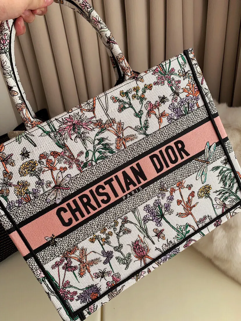 Book Tote 托特包 中号 多色植物图 大容量托特款