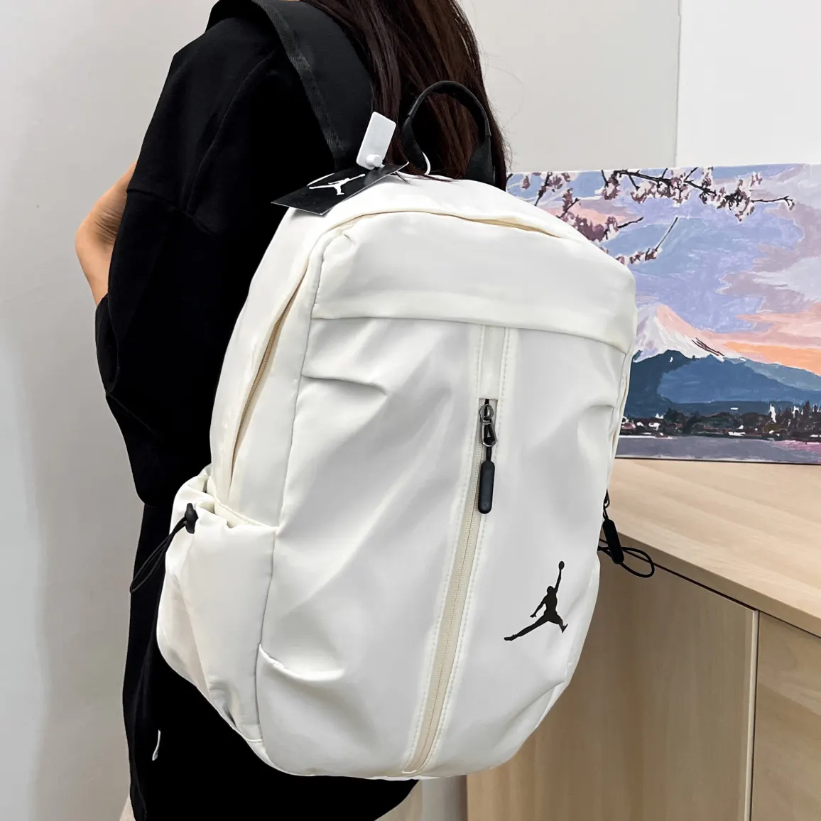 AIR JORDAN乔丹飞人 男女同款簡約百搭 雙肩包 实用雙肩款