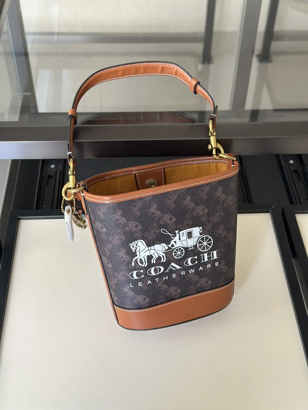 Coach 牛皮 雙肩包 实用雙肩款