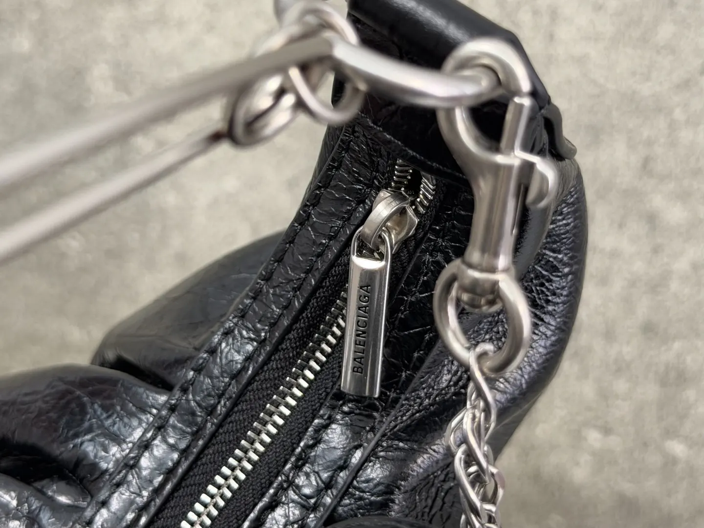 Balenciaga Black Leather Backpack