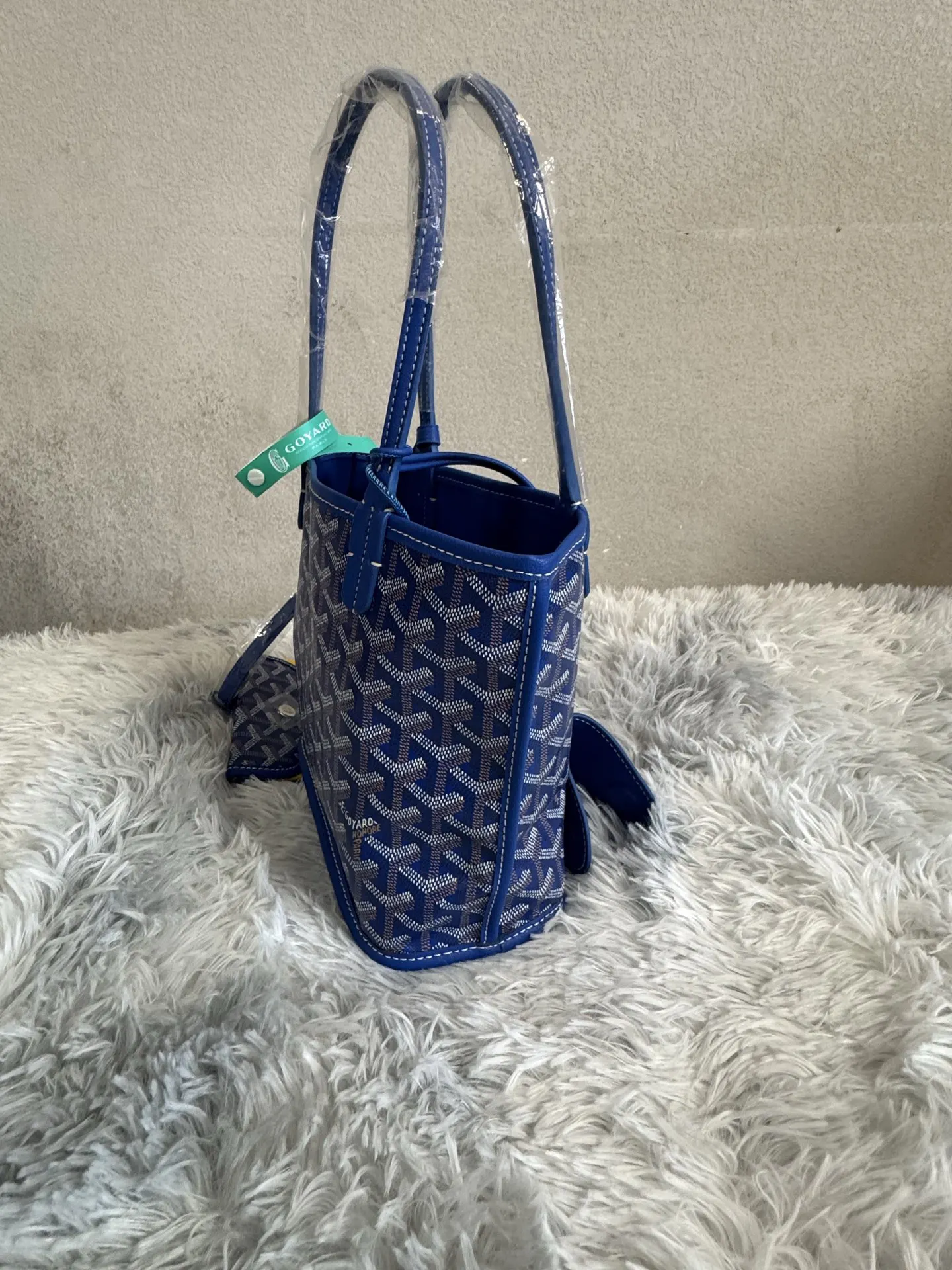 Blue Tote Bag Leather