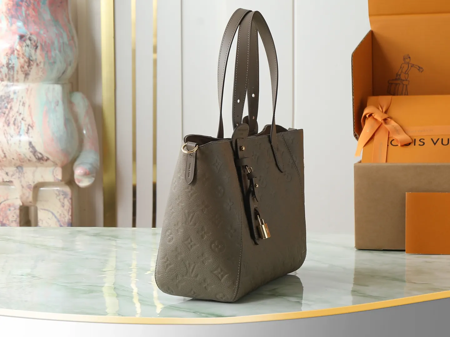 LV Embossed Tote Bag Image 3 LV Embossed Tote Bag Image 3