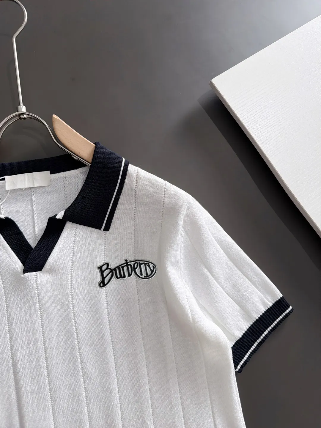 Burberry Embroidery Cotton Knitwear Textured Knit Image 2 Burberry Embroidery Cotton Knitwear Textured Knit Image 2