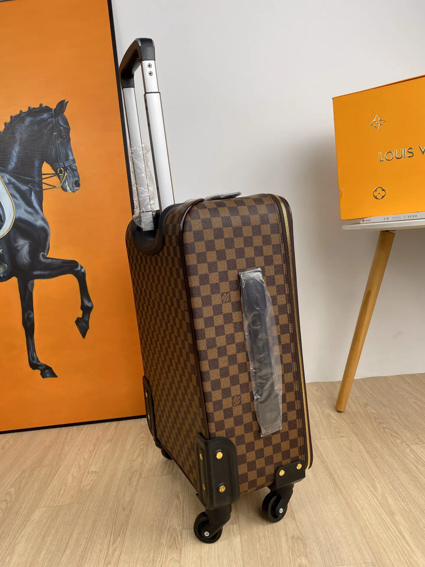 LV 老花 帆布 顏色 克格 老花 啡格 黑色花纹 行李箱 旅行拉杆款 輕便出行款