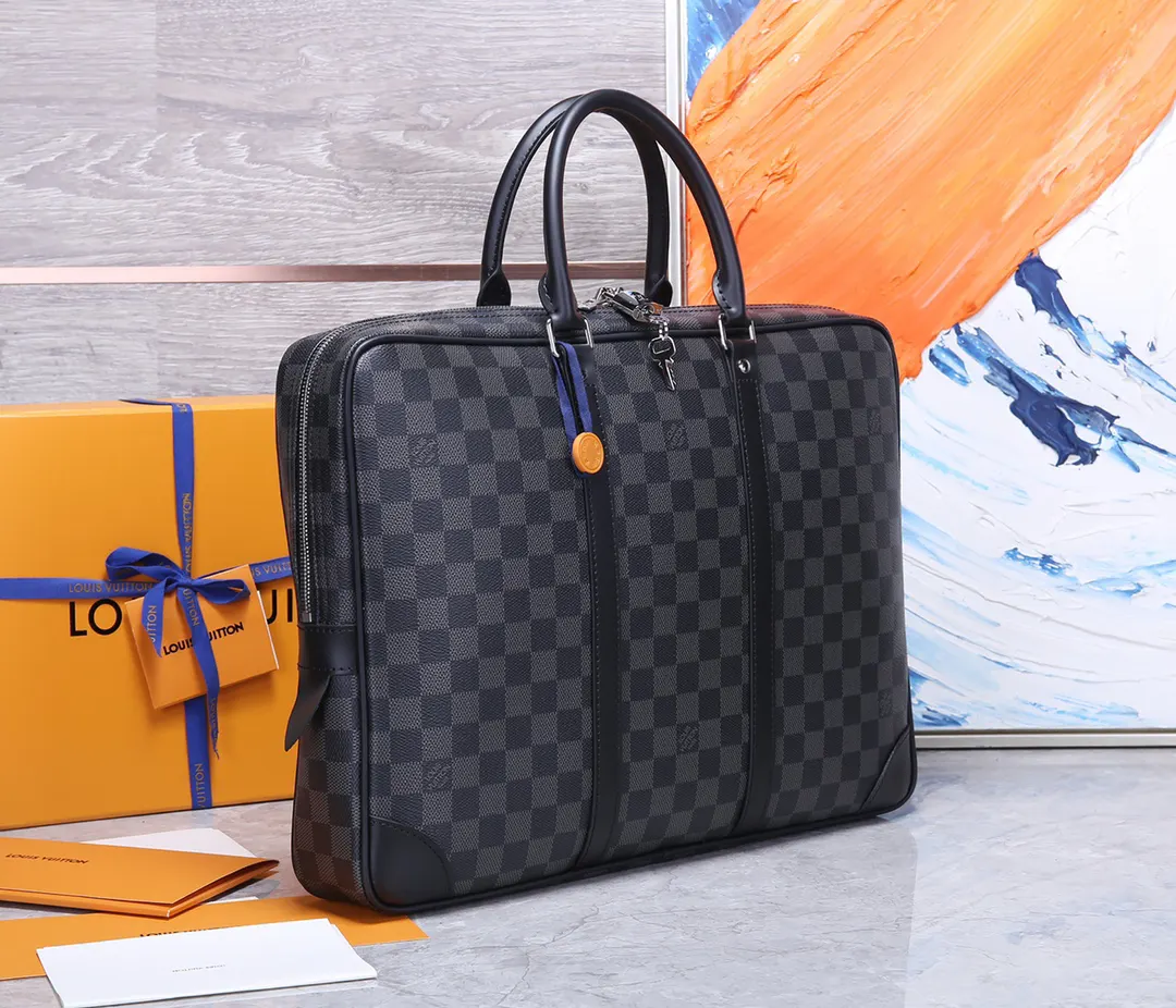 Louis Vuitton Monogram Briefcase Business Commuter Canvas