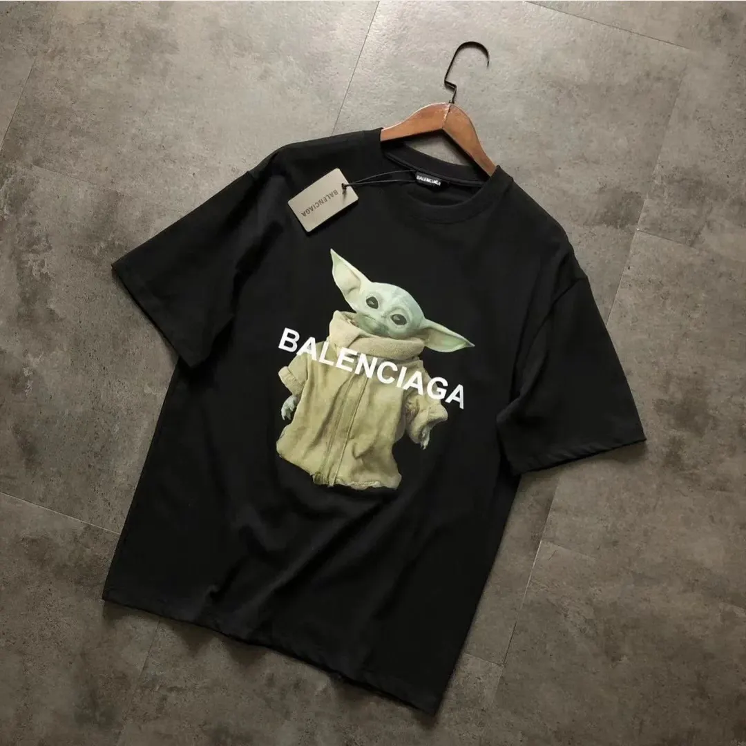 Balenciaga Print Cotton Short Sleeve T-Shirt Street