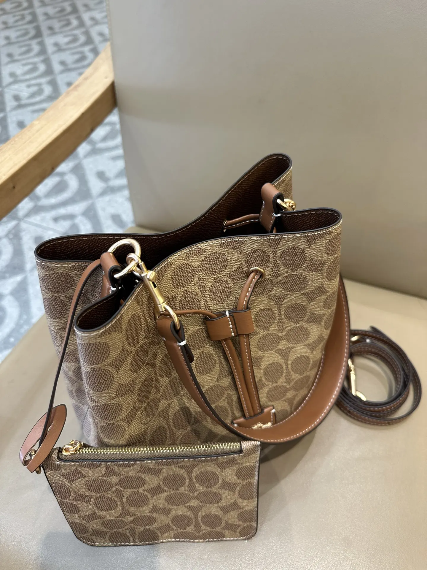 Monogram Hobo Shoulder Bag Vintage