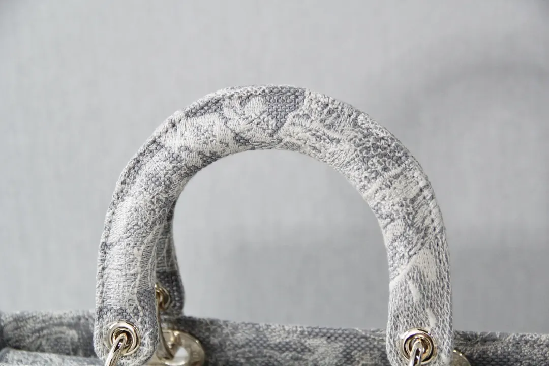 Dior 灰色 金色 斜背包 輕便斜挎款