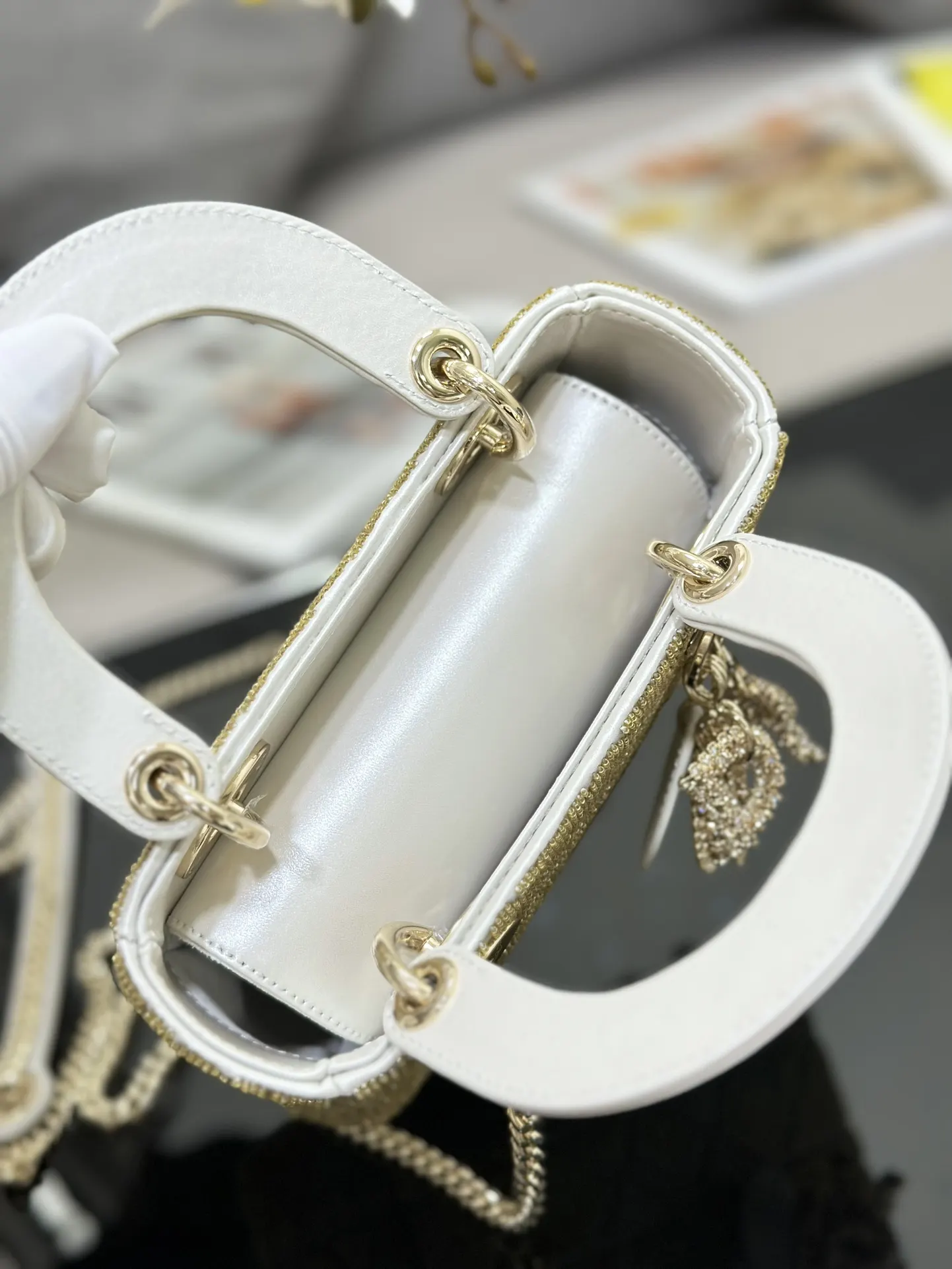 Dior White Organizer Pouch Travel