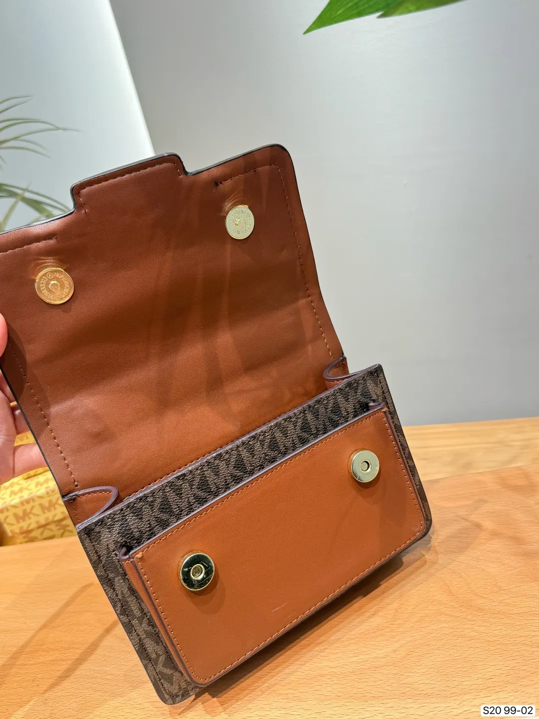 棕色 老花 皮革 MICHAEL KORS HEATHER系列 链条包 精致链条款