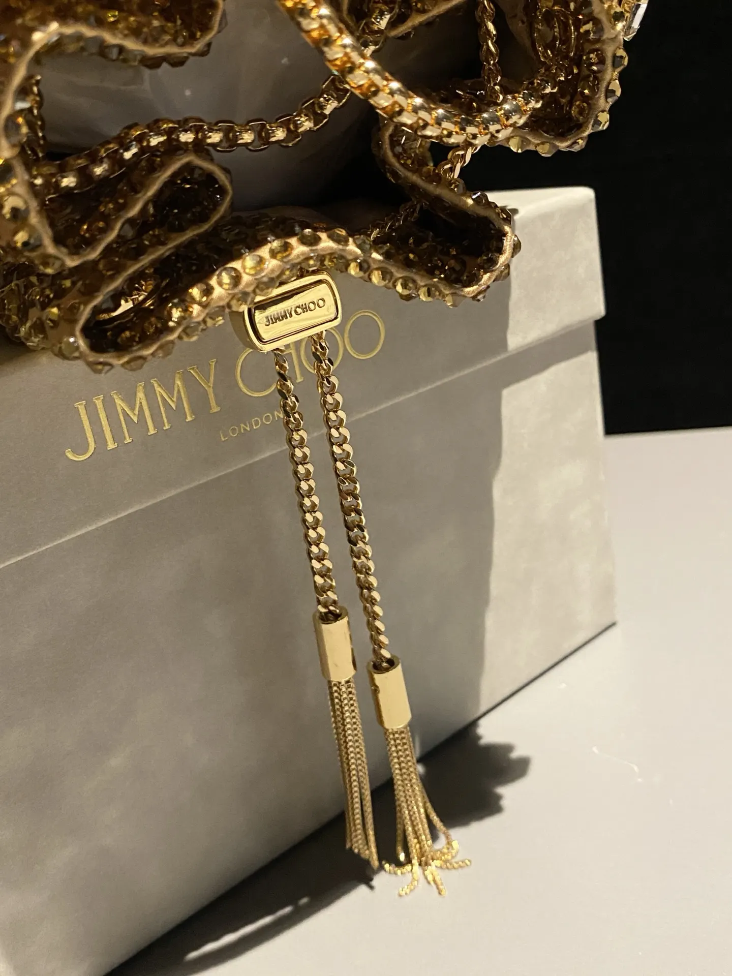 JIMMY CHOO BON BON系列标志款手提包 鏈條包 精致鏈條款