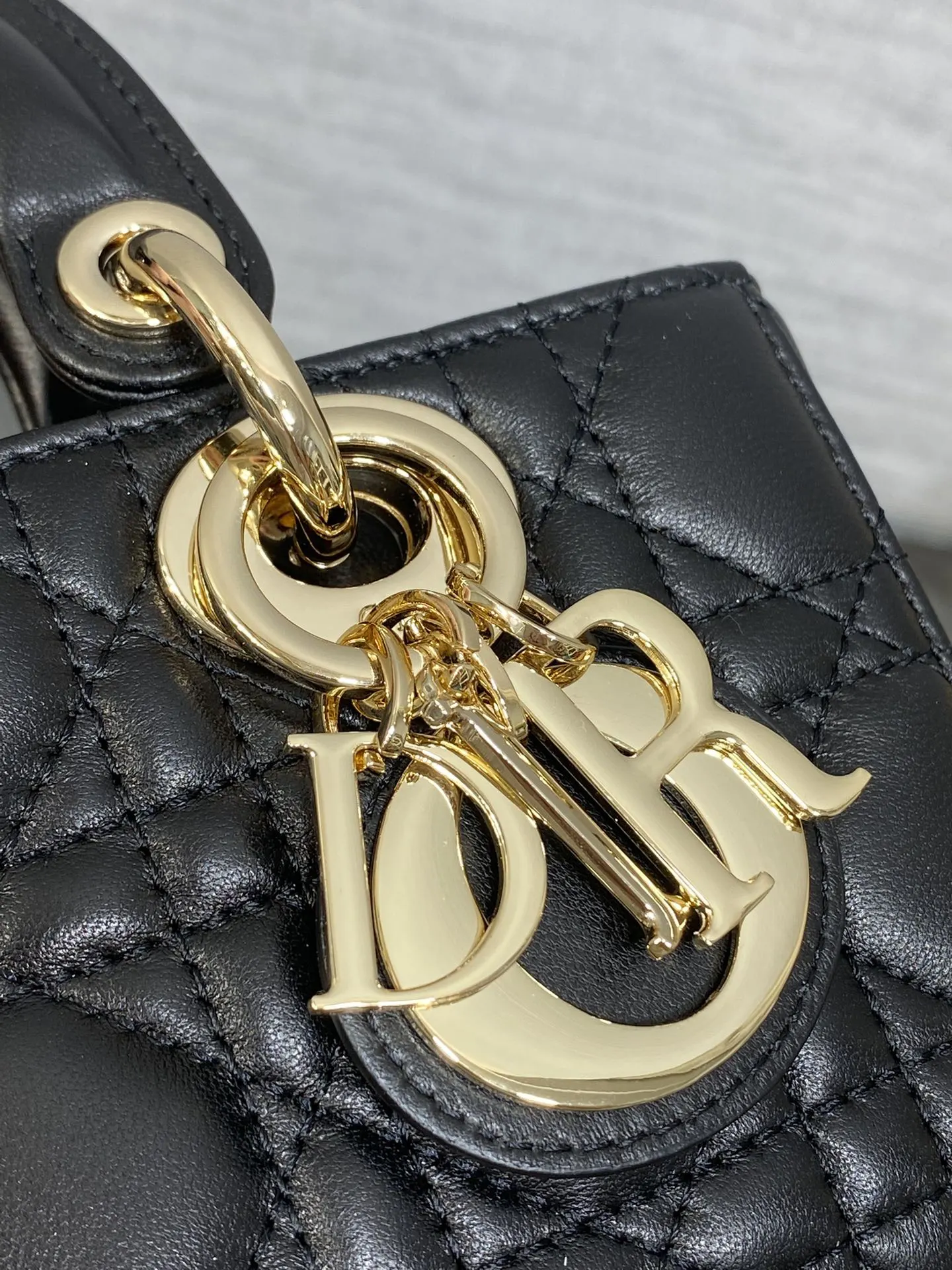 Dior D Joy 黑色羊皮手袋 手提斜挎 通勤