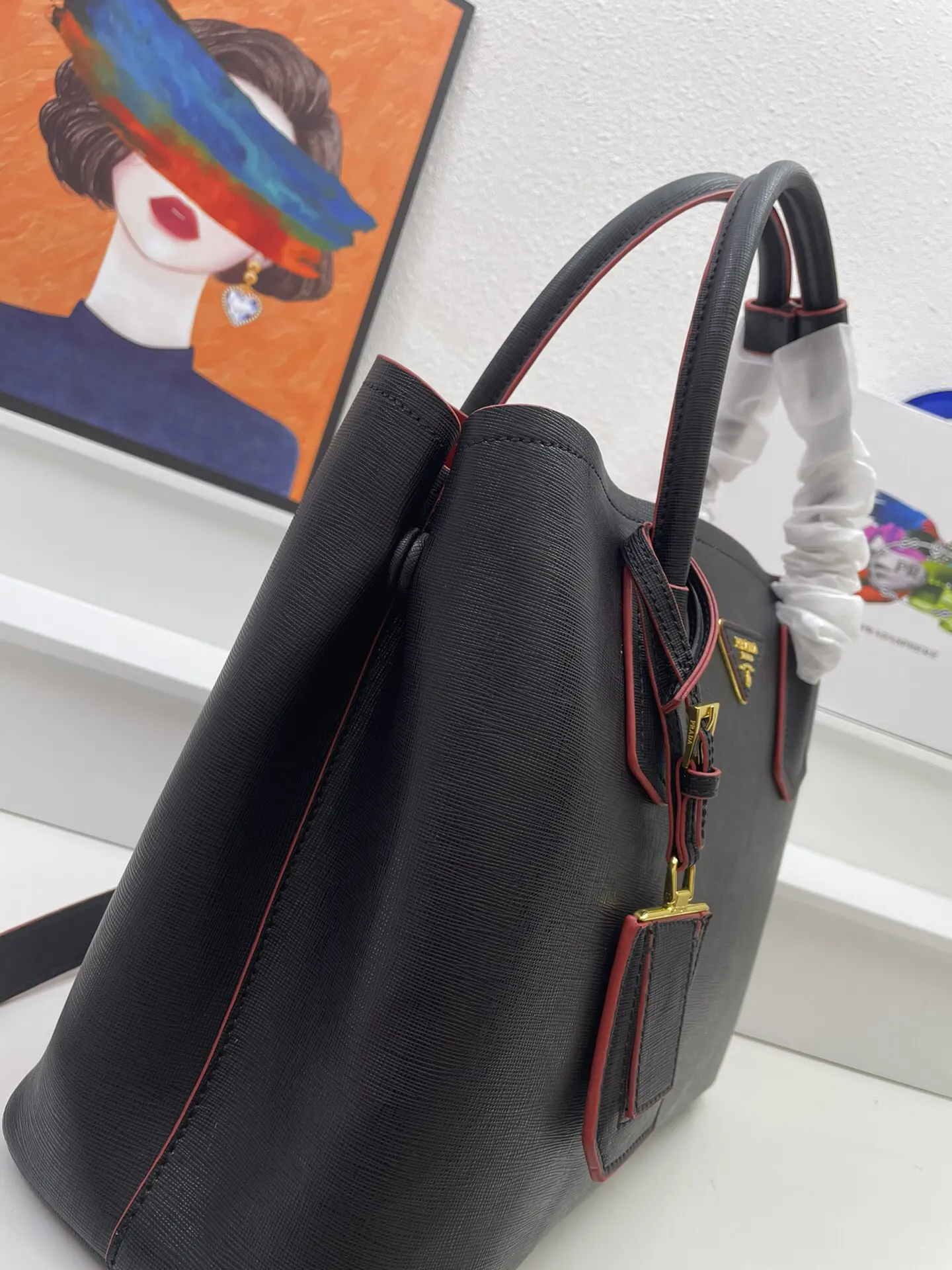 Prada Saffiano Tote Bag Lightweight Leather