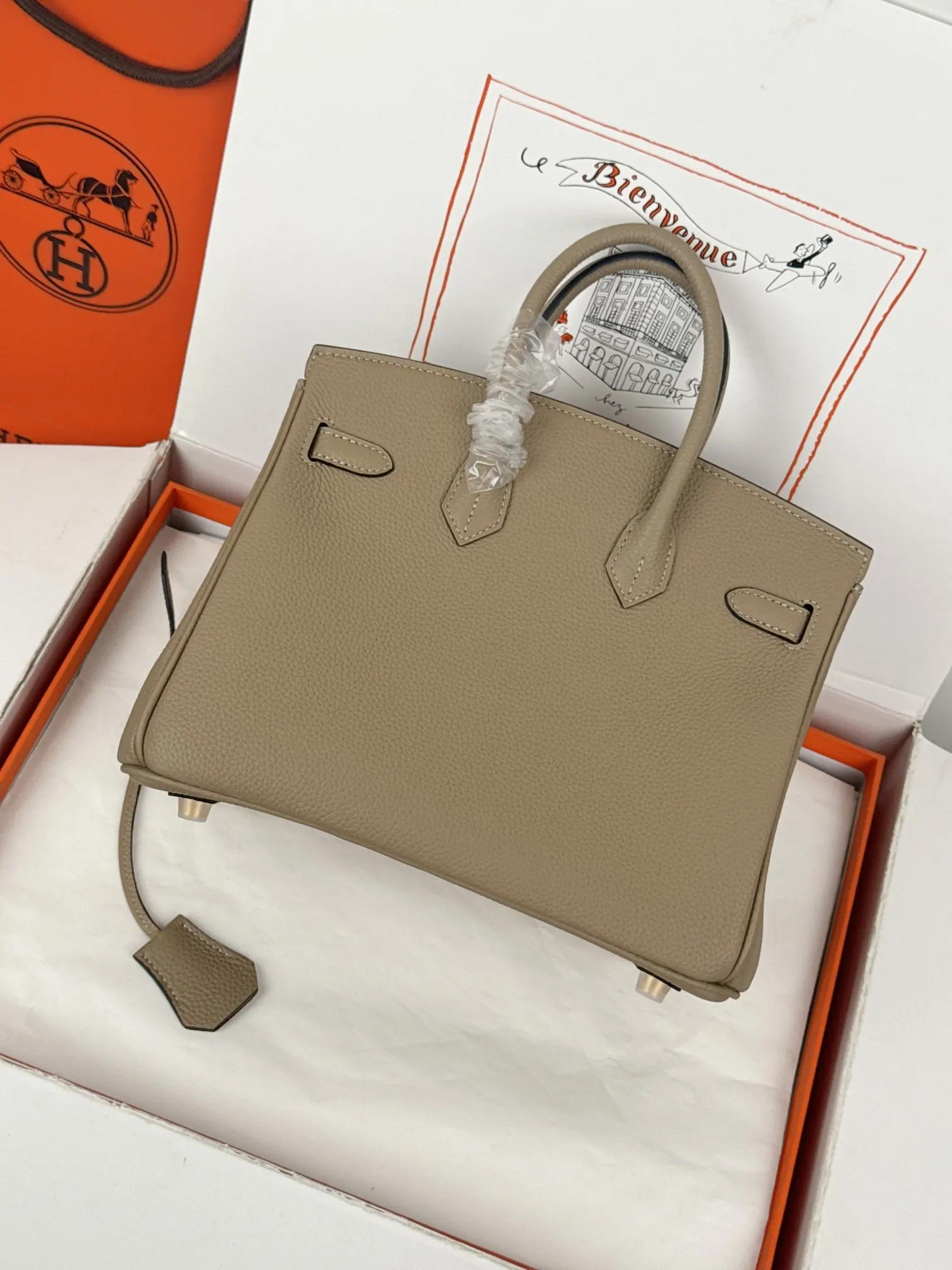 Birkin 小牛皮 togo 小牛皮 风衣灰 手提包 通勤手提款