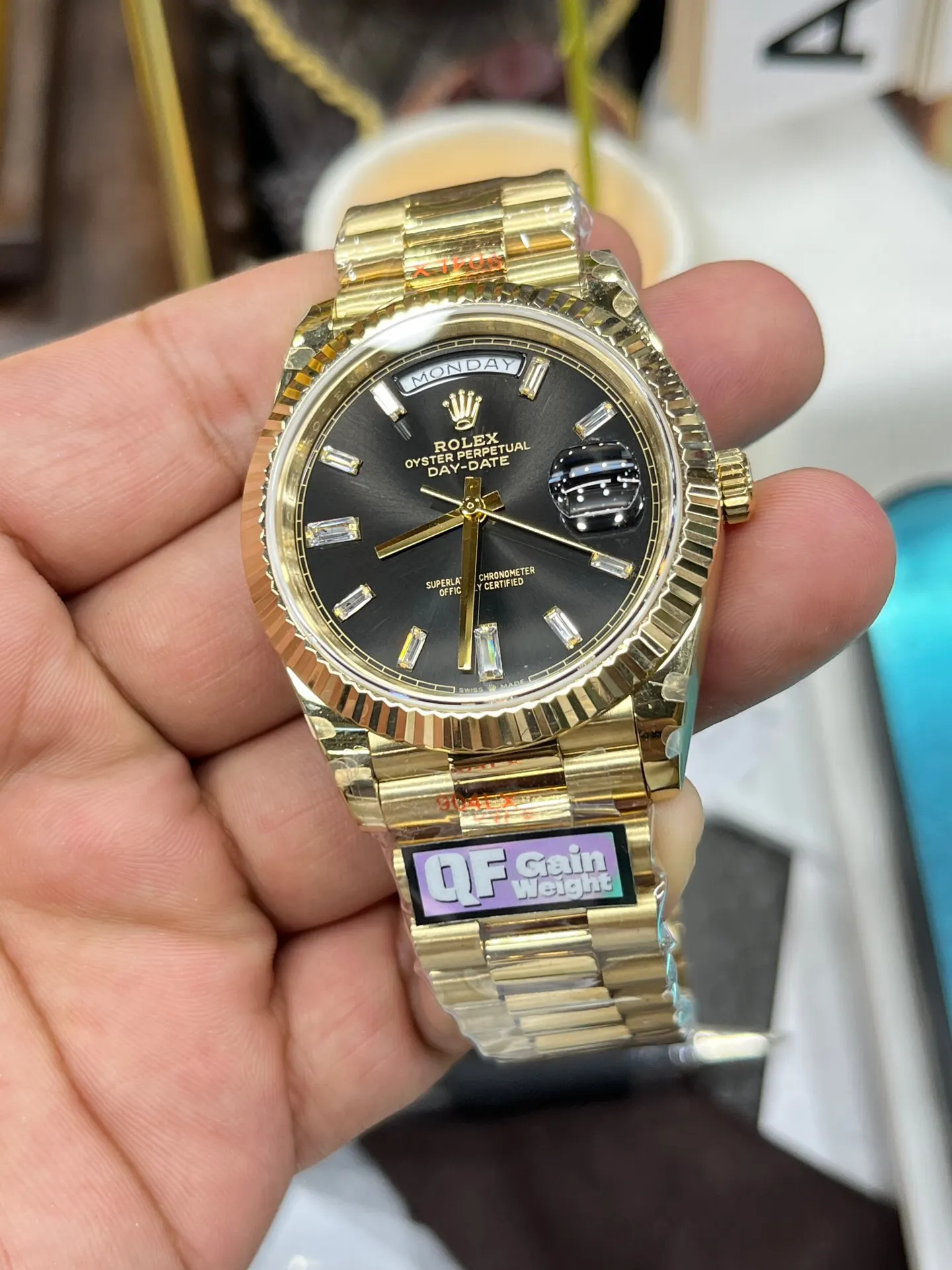 Rolex QF劳力士黑冰糖 重 4克 手錶 經典腕表款
