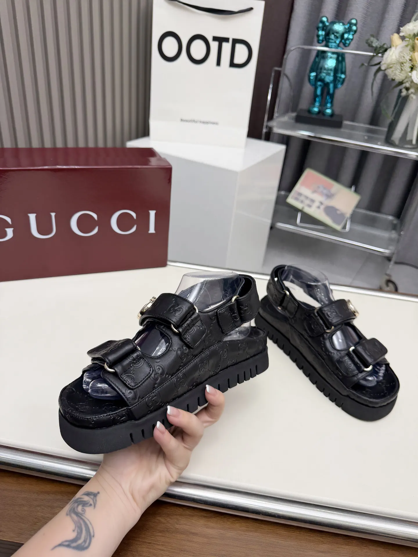 Gucci Horsebit 黑色 拖鞋