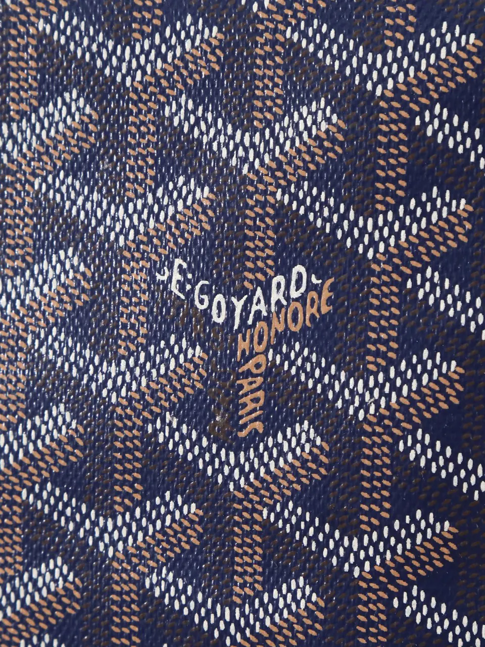 Goyard 蓝色 帆布 腋下包 复古腋下背款