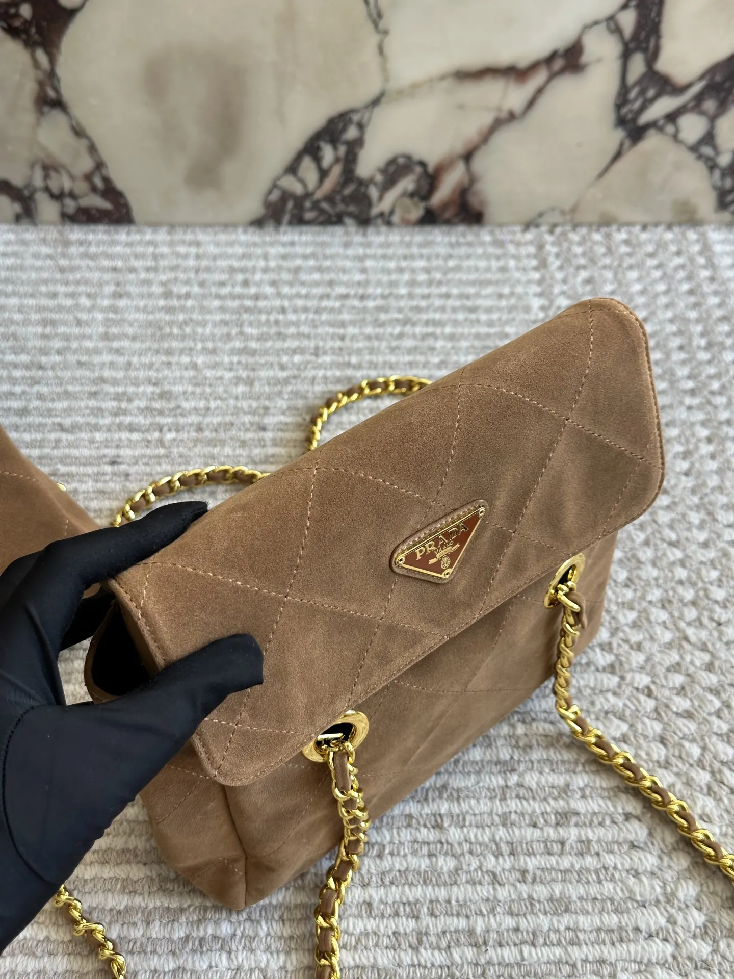 Prada Brown Chain Bag Classic