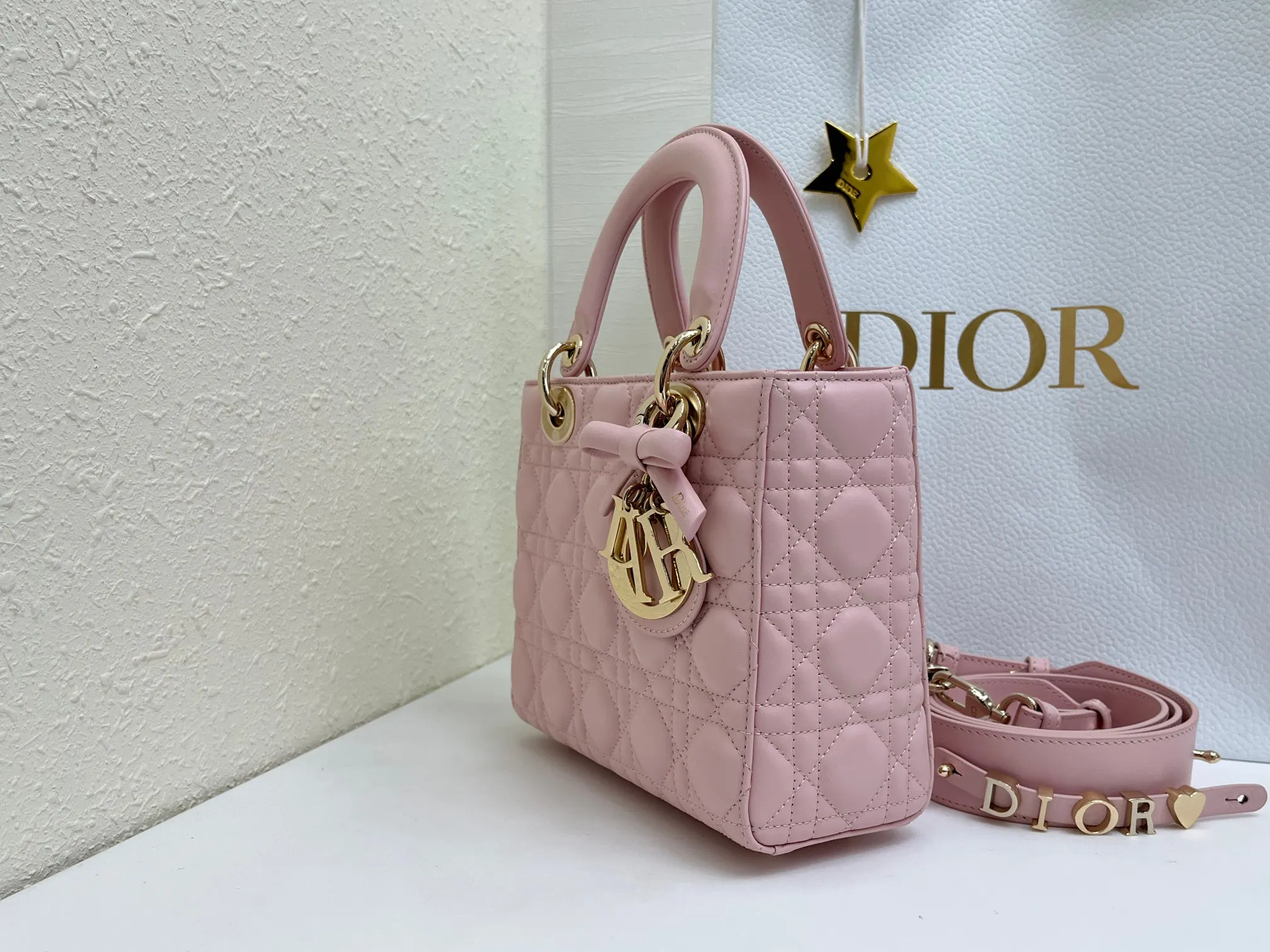Dior My AbcDior Pink Lambskin Handbag