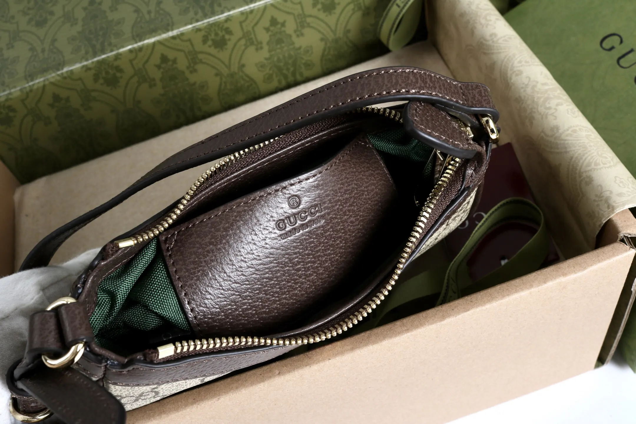 Beige Gold Backpack Leather