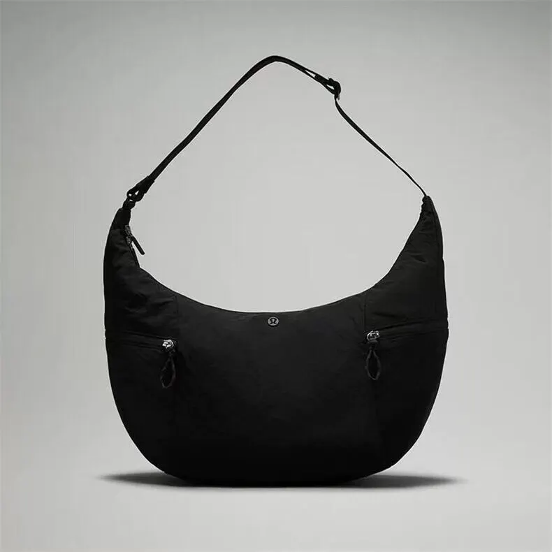 Black White Crossbody Bag Lightweight Casual Versatile