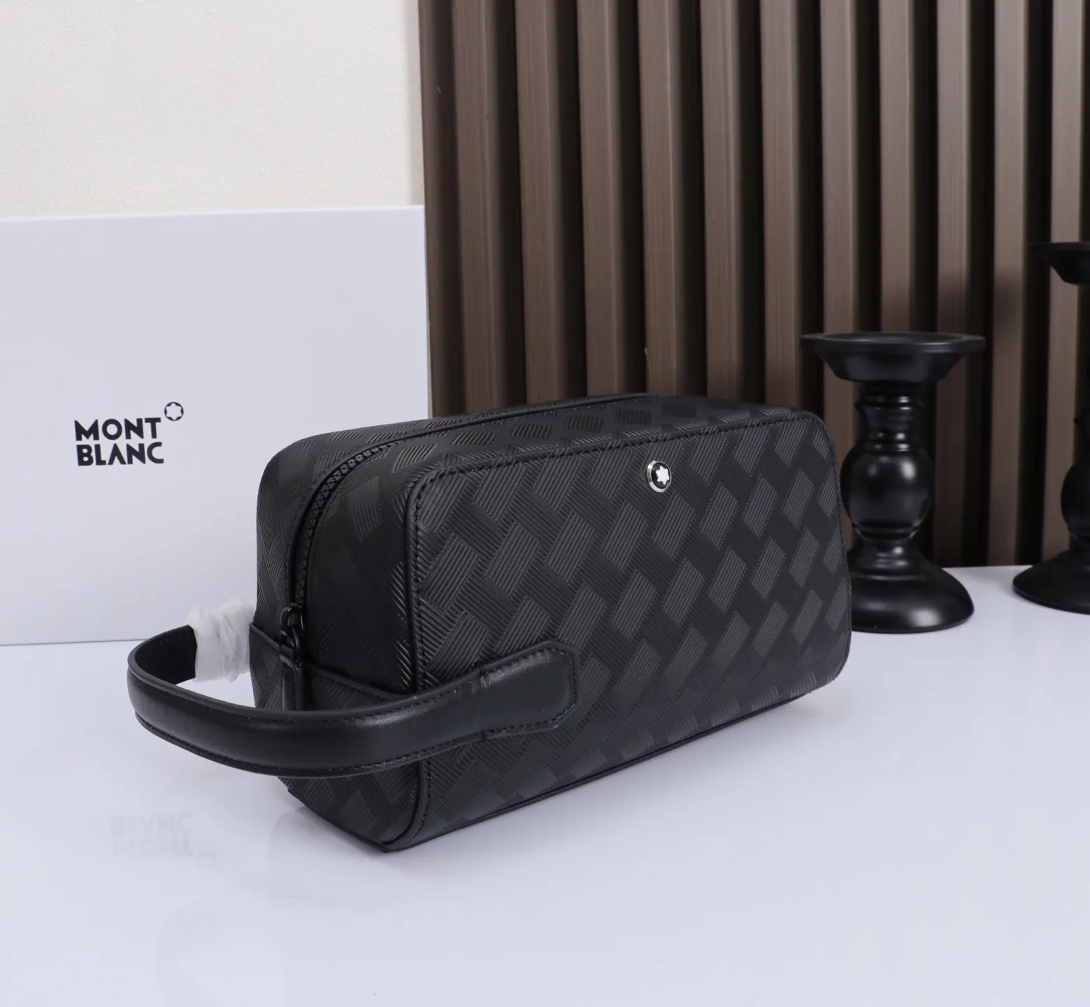 牛皮 MONTBLANC全新万宝龙风尚 系列洗 化妆包 便携收纳款
