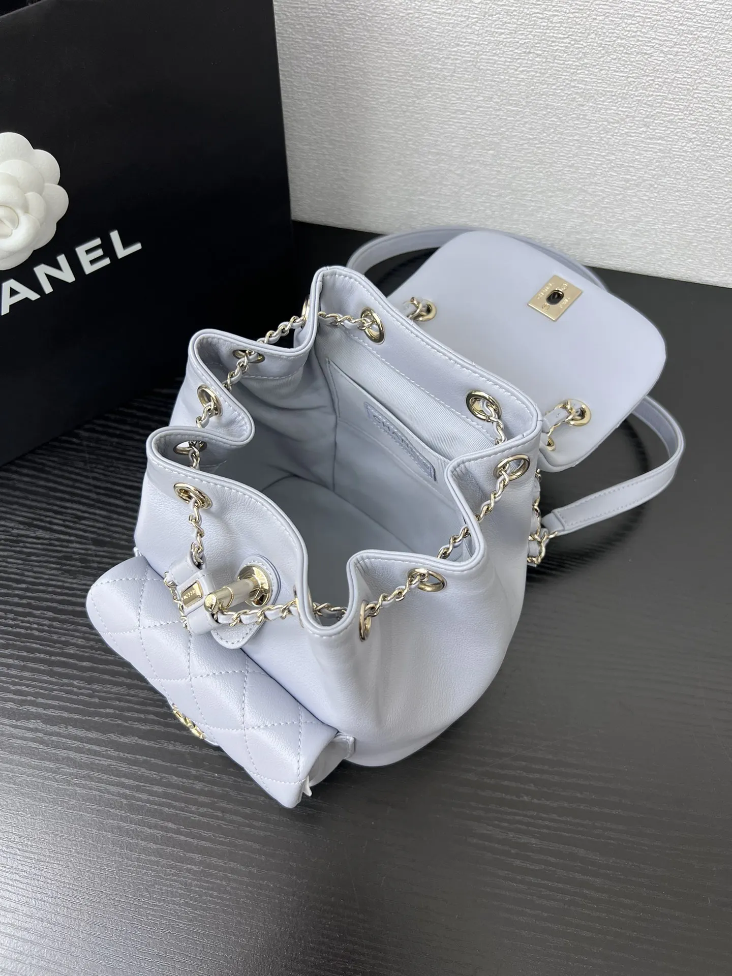 Chanel Blue Leather Flap Crossbody Bag Image 6 Chanel Blue Leather Flap Crossbody Bag Image 6