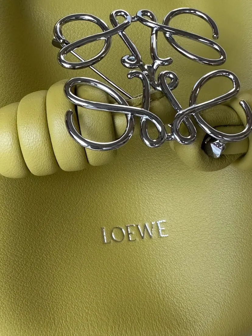 Loewe 金色 牛皮 可肩背 斜挎或手提 可拆卸可调整肩带 低调的磁扣开合 手拿包 精致手拿款