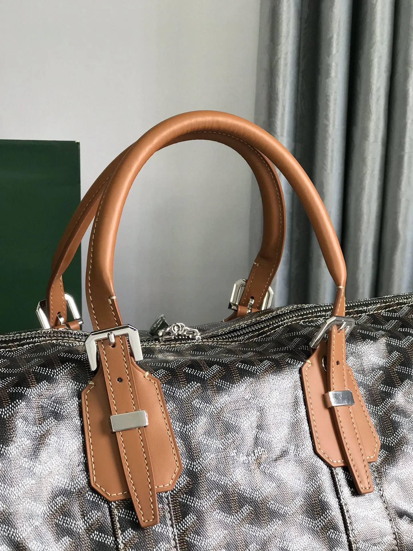Goyard 深藍 酒紅 小牛皮 旅行袋 大容量旅行款