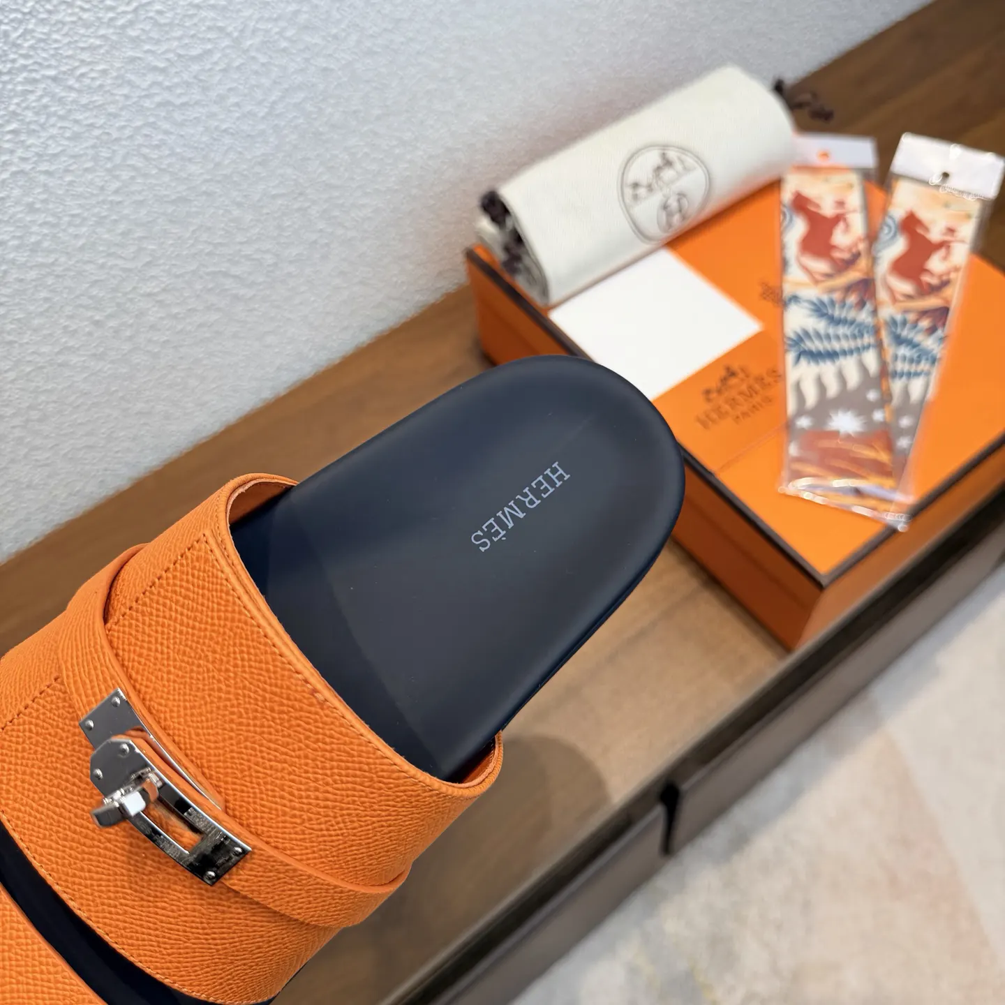 Hermès Leather Slides