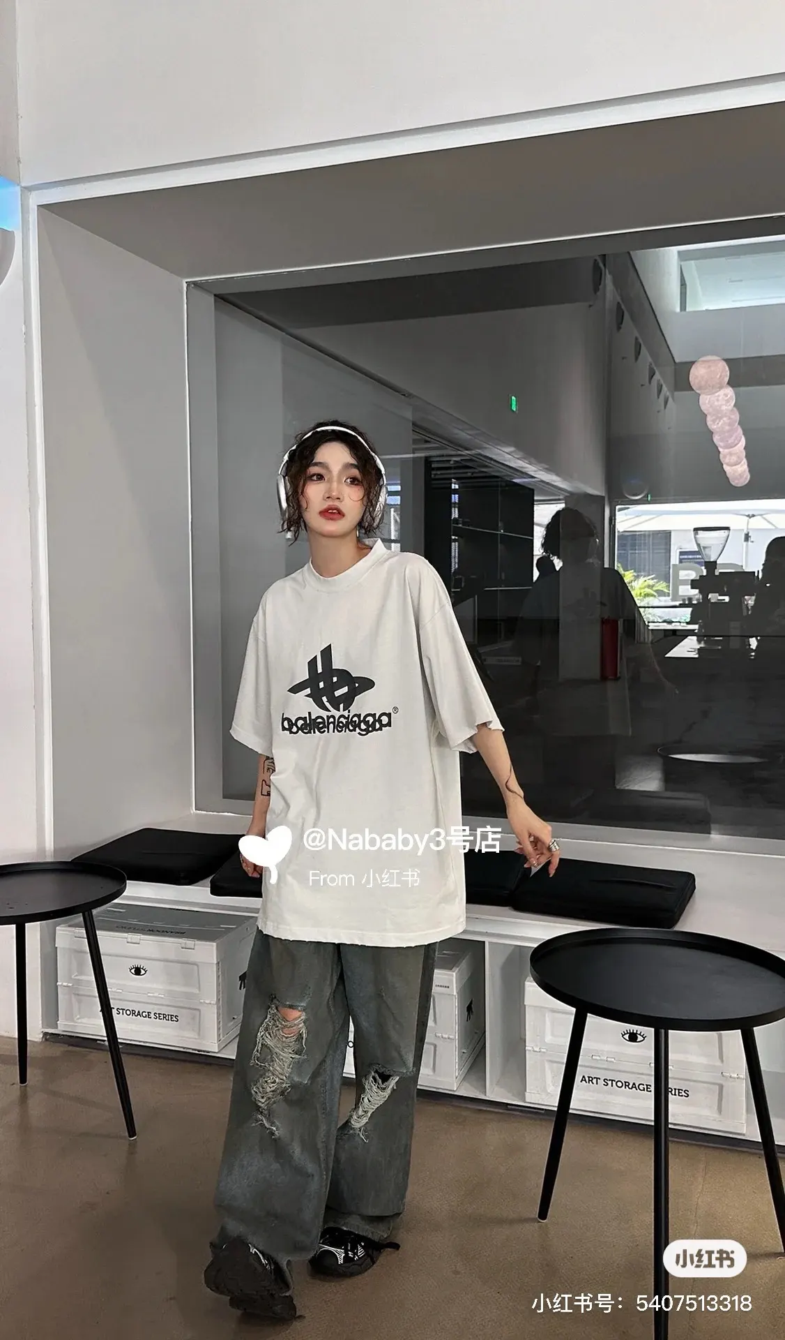 Balenciaga 白色 纯棉 Logo 短袖T恤