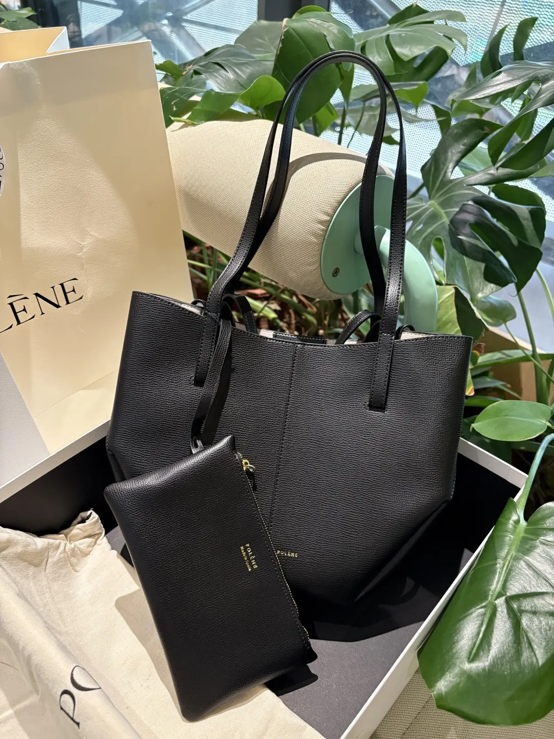 皮革 高 POLENE｜波灵恩 Cyme 托特包 以波 大容量托特款