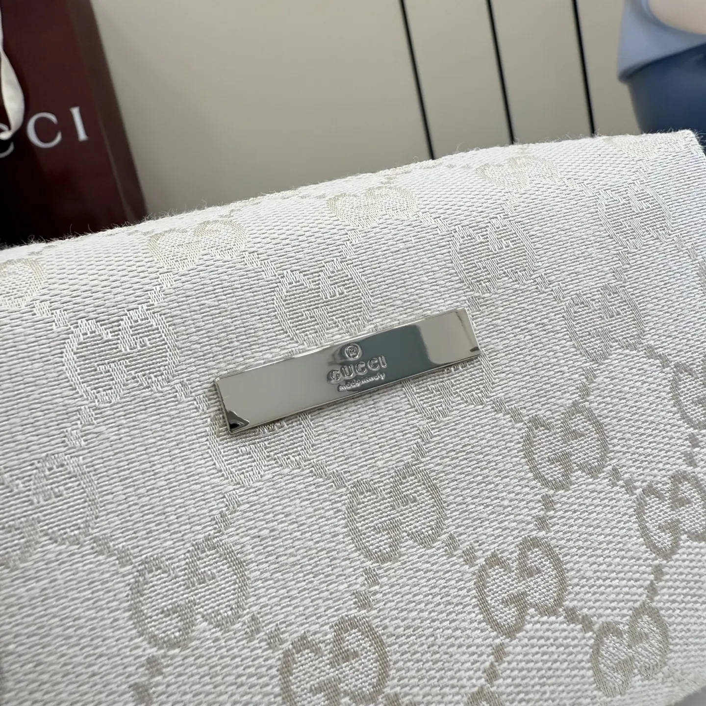 白色 粉色 帆布 化妝包 便携收納款