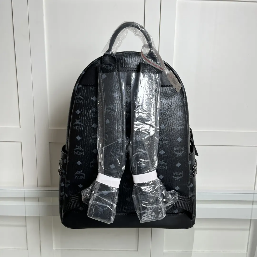 Black Monogram Backpack