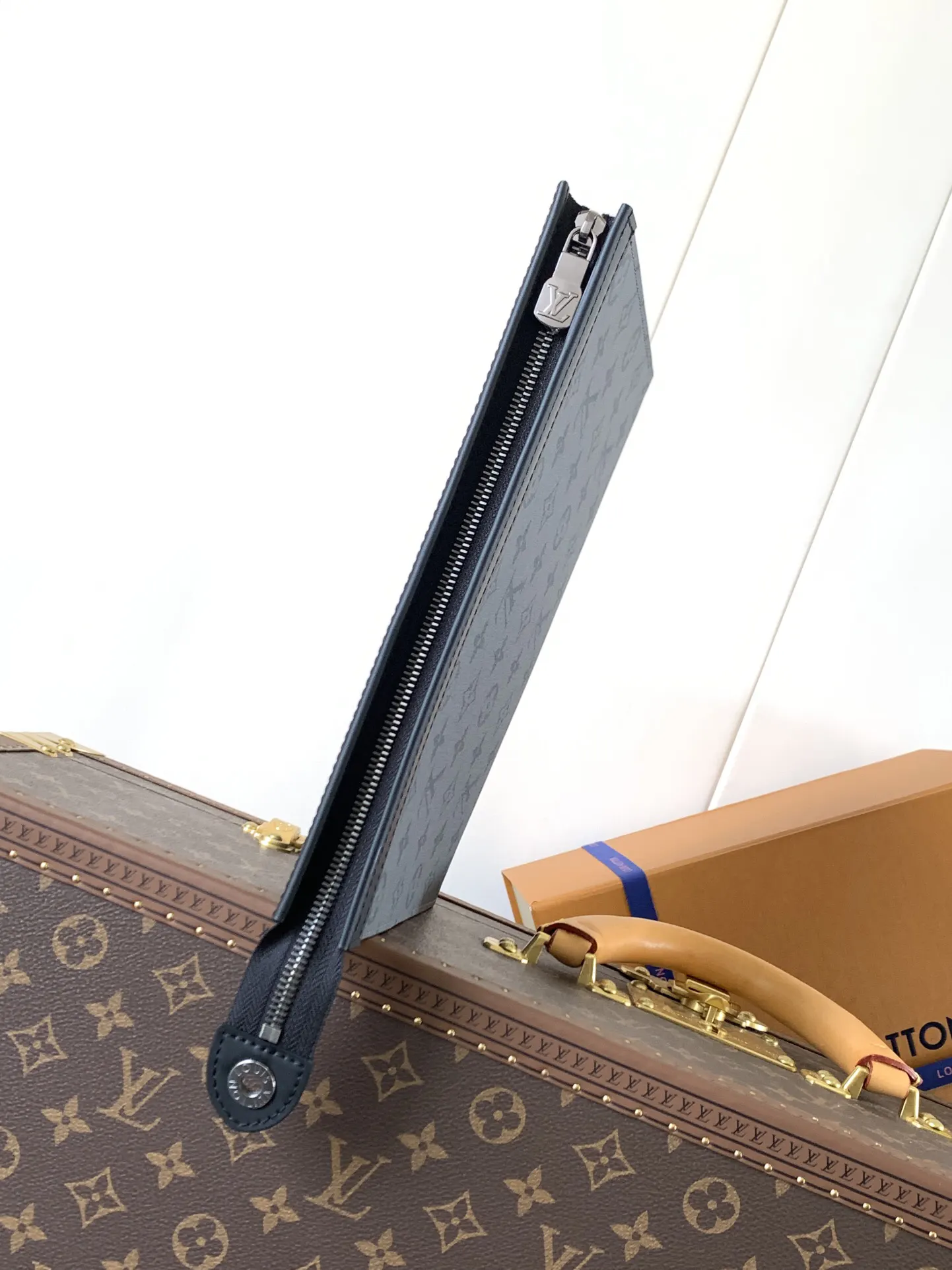 Monogram Clutch Bag Leather