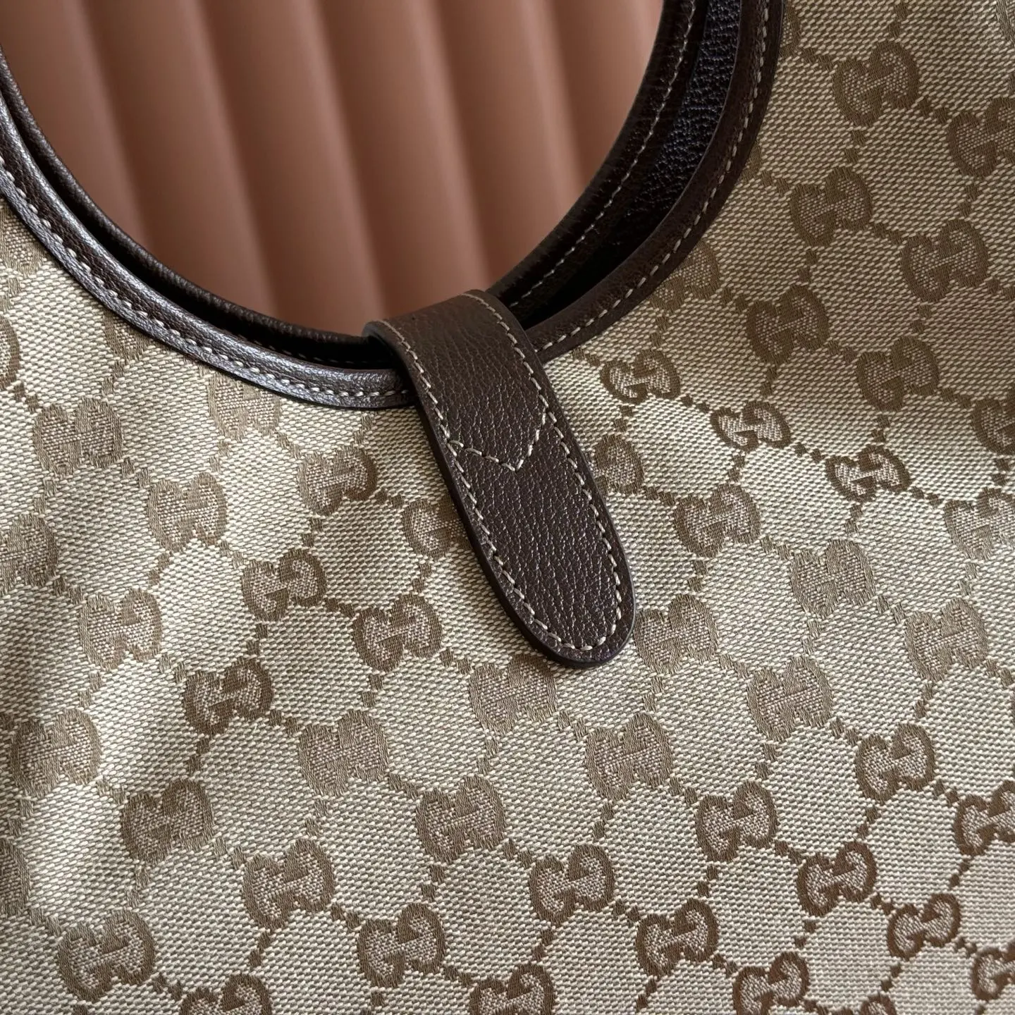 Brown Gold Tote Bag Canvas