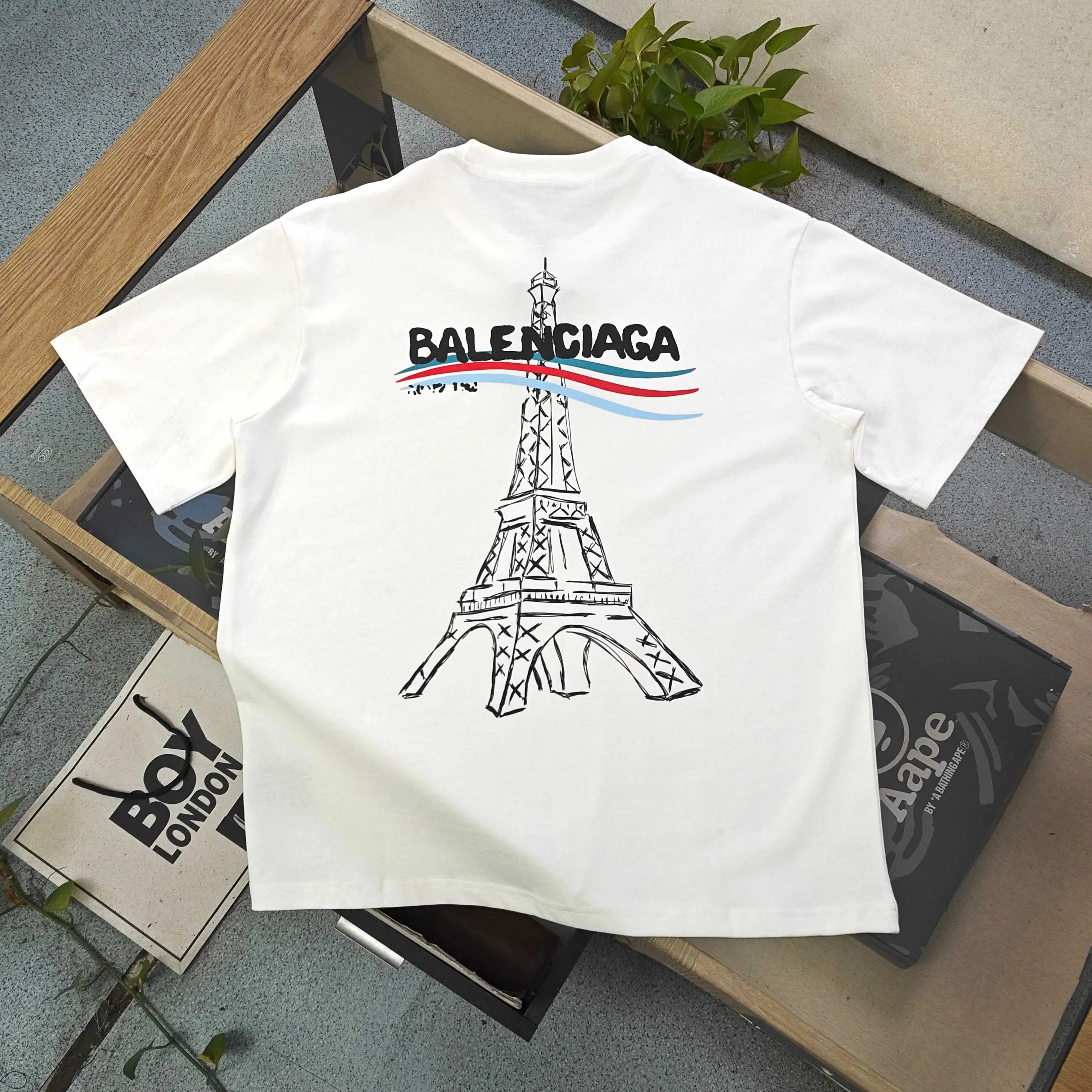 Balenciaga 黑色 純棉 Logo 短袖T恤