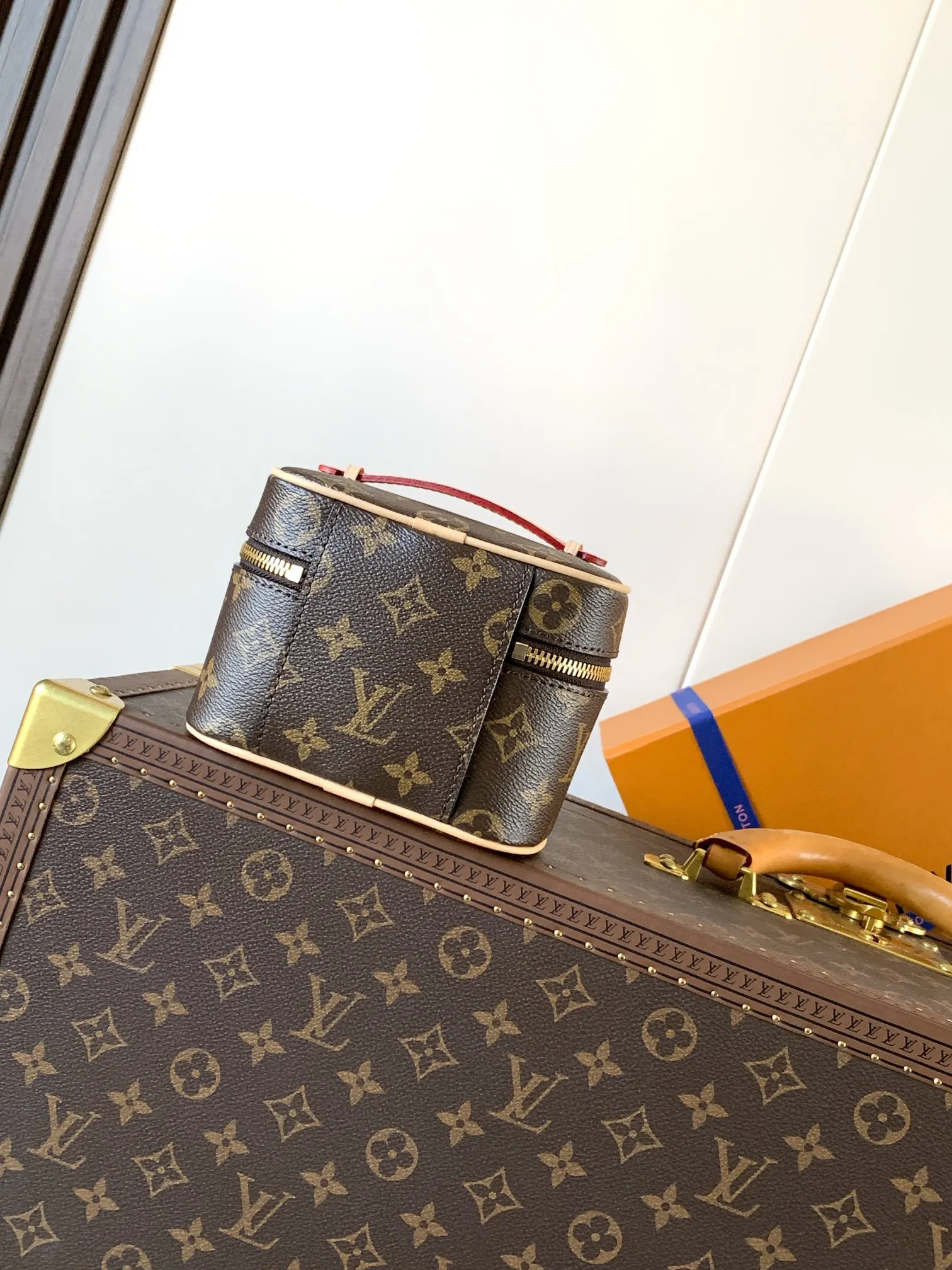 Monogram Organizer Pouch Travel Leather