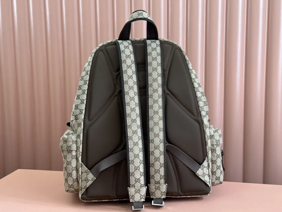 Beige Backpack Leather